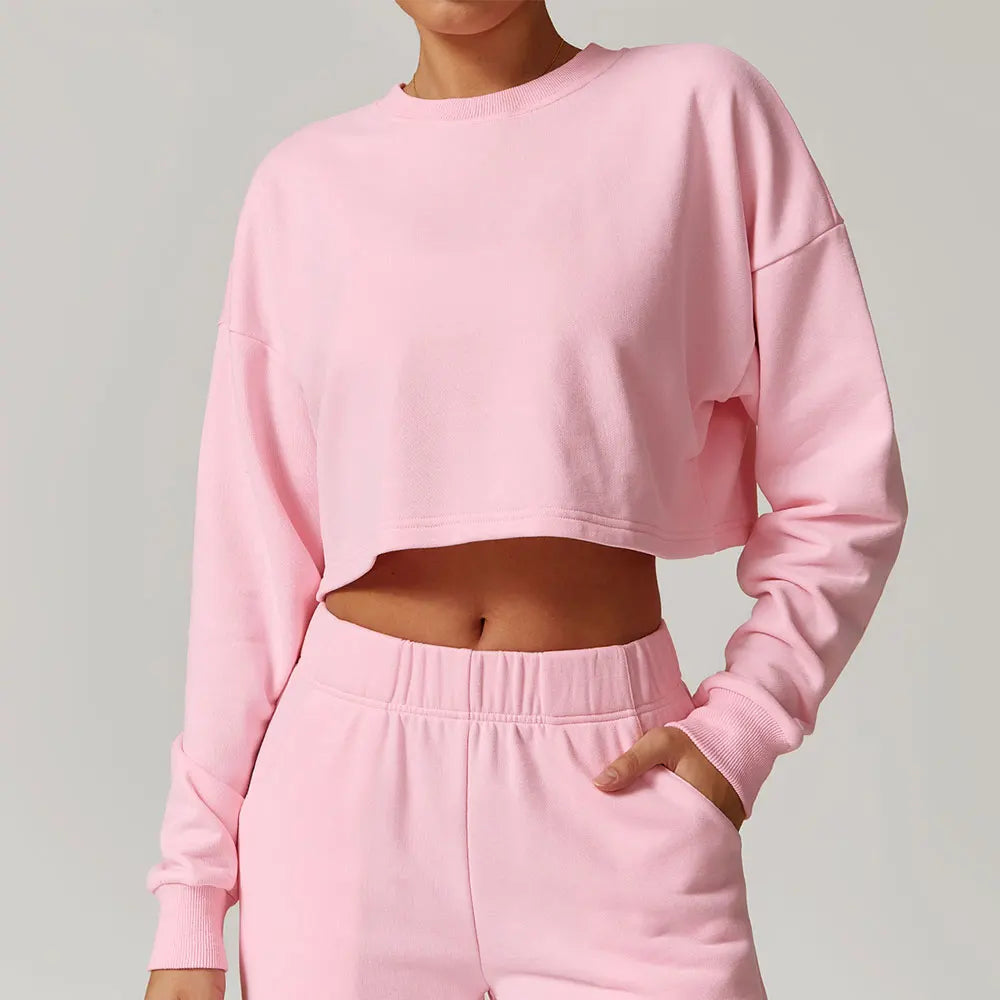 Round Neck Long-Sleeved Sweatshirt